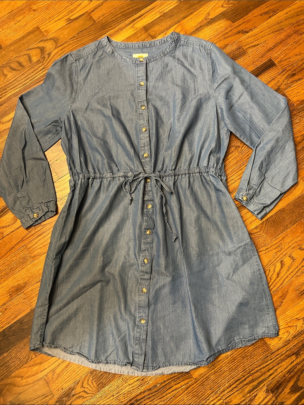 C&C California Light Blue Denim Shirt Dress - Picture 1 of 12
